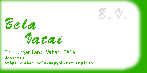 bela vatai business card